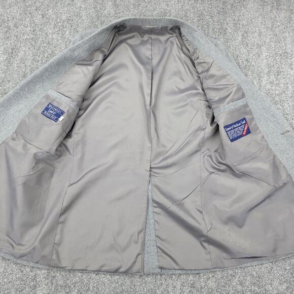 Vintage Levis Action Suit Blazer Mens 42R Gray Two Button Sta-Prest Jacket 70s - Picture 14 of 16